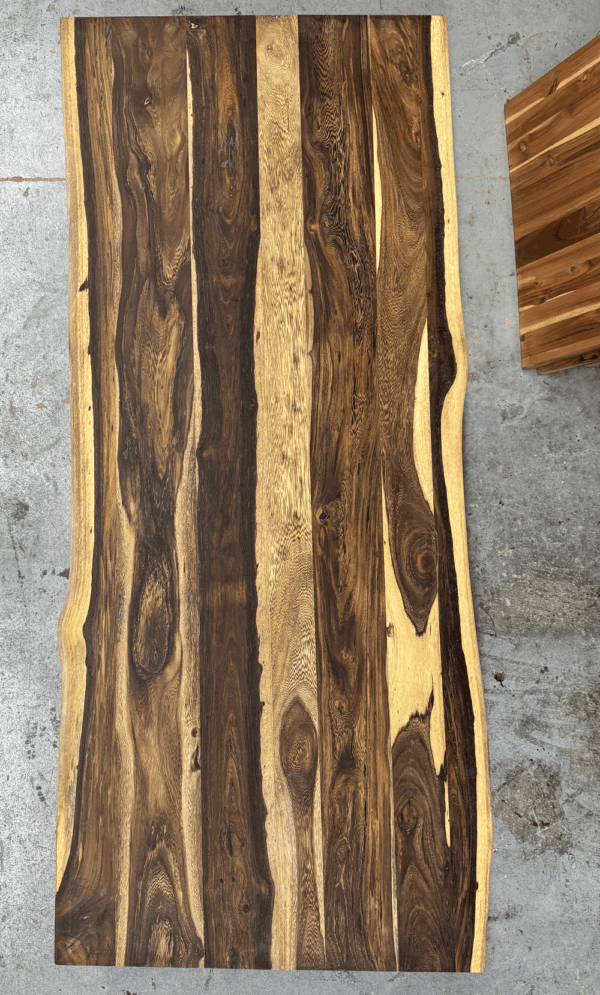 78.7 x 31.5 x 1.2 Clear Senna Wood Countertop - Live Edge Both Sides - Image 5